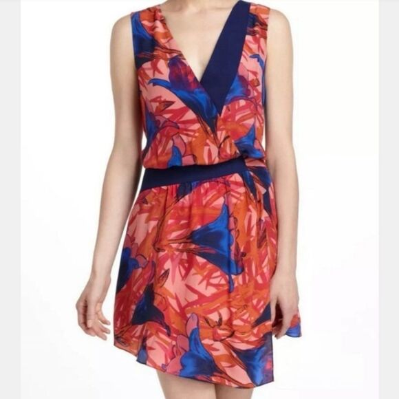 Anthropologie Dresses & Skirts - Anthropologie Leifsdottir Malva 100% Silk Surplice Asymmetrical Hem Dress 2